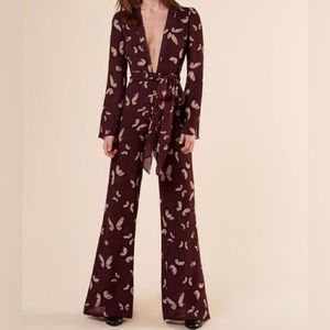 Rare Reformation Diane Jumpsuit in Butterfly print size 2